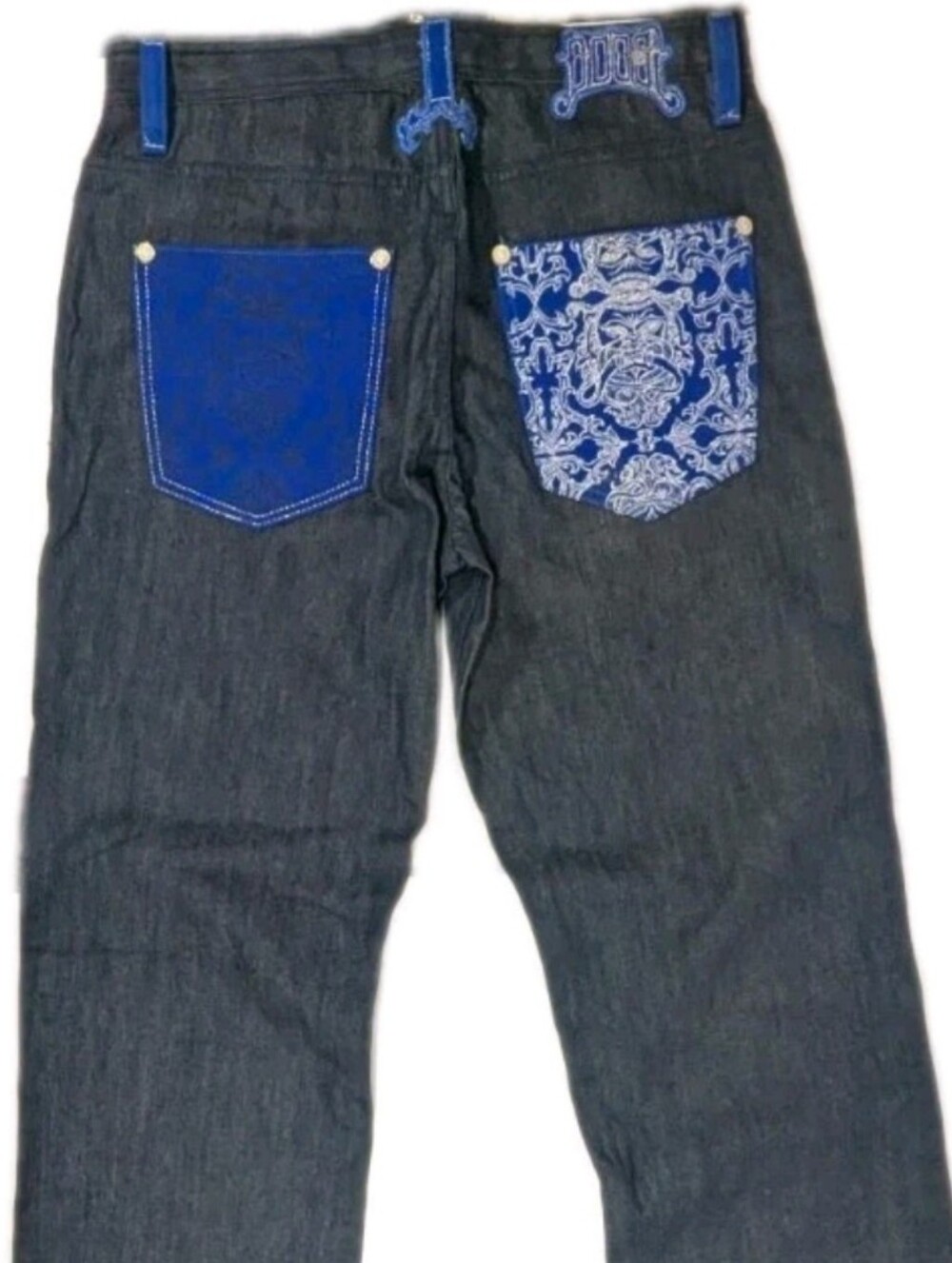 COOGI Men’s Black Denim Jeans Blue Pocket 90s Y2K Vintage Streetwear 36x34 Skate